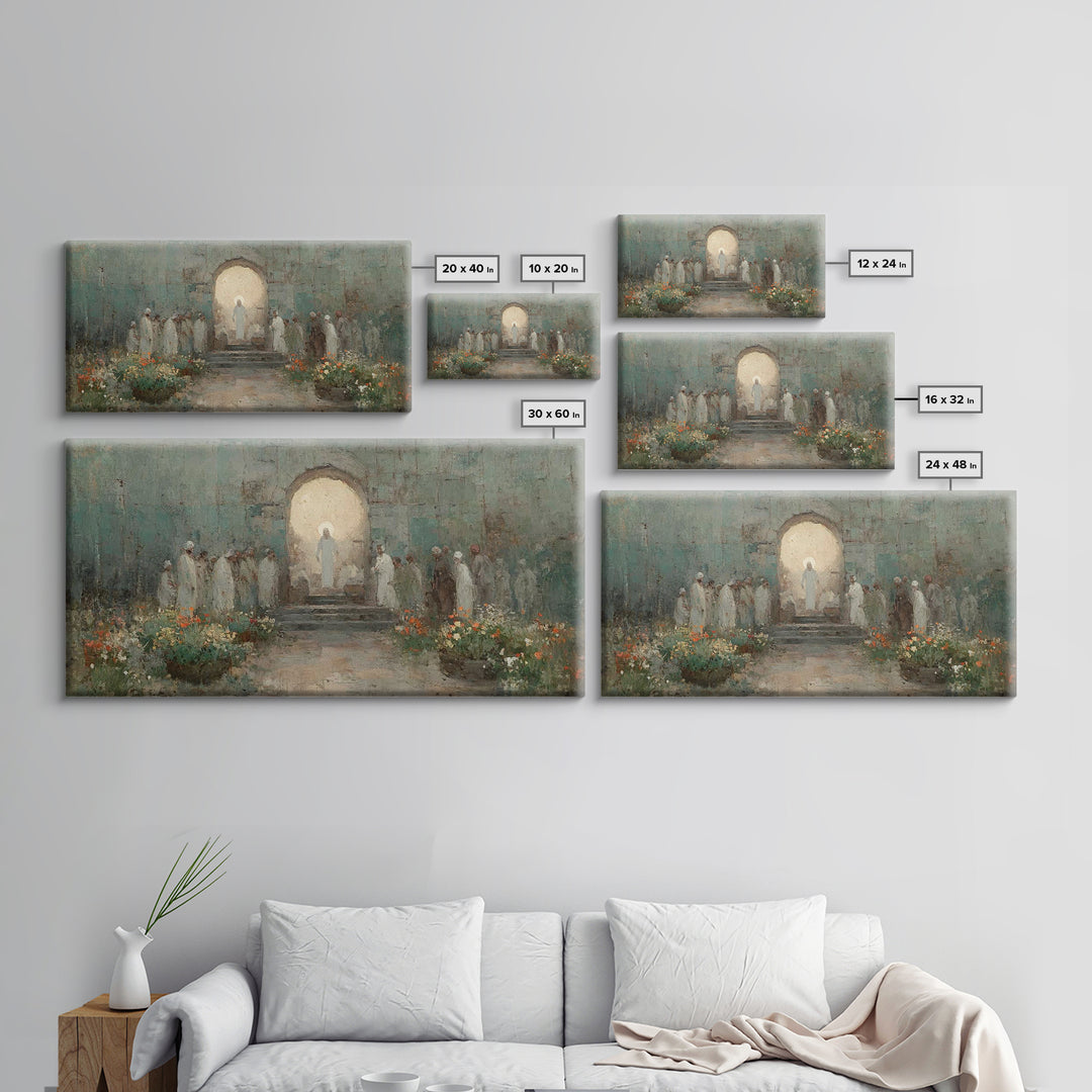 Holy Gathering – Framed Canvas Print – Christian Painting – Vintage Christian Art – Christian Wall Art – Christian Art Canvas – Christian G