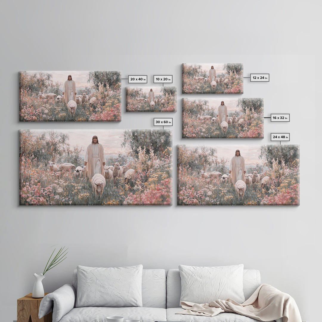 Grace In Bloom | Framed Canvas Print | Christian Wall Art | Jesus Painting | Christian Art Print | Modern Christian Art | Christian Gift Id