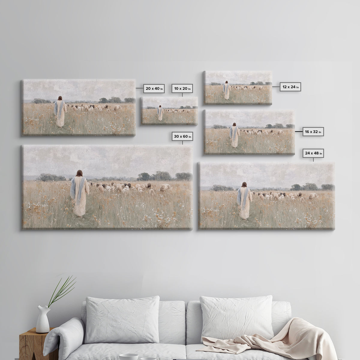Field Of Mercy | Framed Canvas Print | Christian Art Canvas | Jesus Painting | Christian Wall Art | Modern Christian Painting | Christian D