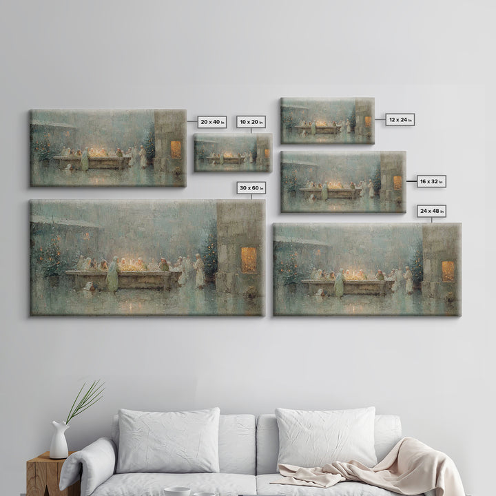 Silent Bethlehem | Framed Canvas Print | Christian Wall Art | Christian Art Canvas | Jesus Painting | Christmas Art | Christian Decor