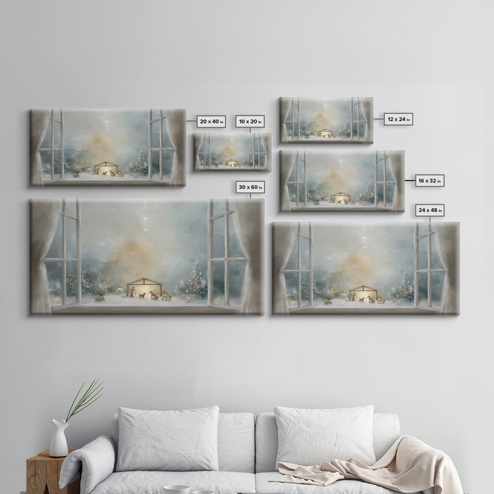 Holy Window Light | Framed Canvas Print | Christmas Art | Christian Art Canvas | Christian Wall Art | Christian Decor | Jesus Painting