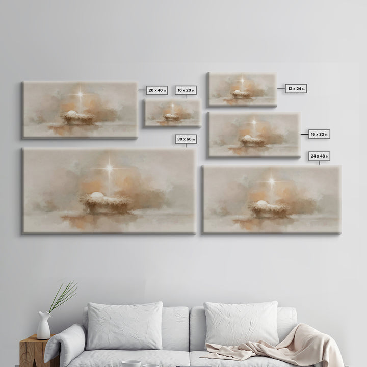 Radiant Hope | Framed Canvas Print | Christian Art Canvas | Christmas Art | Christian Wall Art | Christian Decor | Jesus Painting