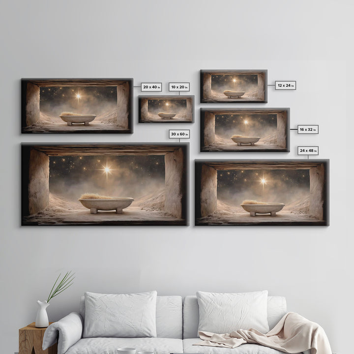 Heavenly Dawn | Framed Canvas Print | Jesus Painting | Christian Wall Art | Christian Christmas Art | Christian Art Canvas | Christian Deco