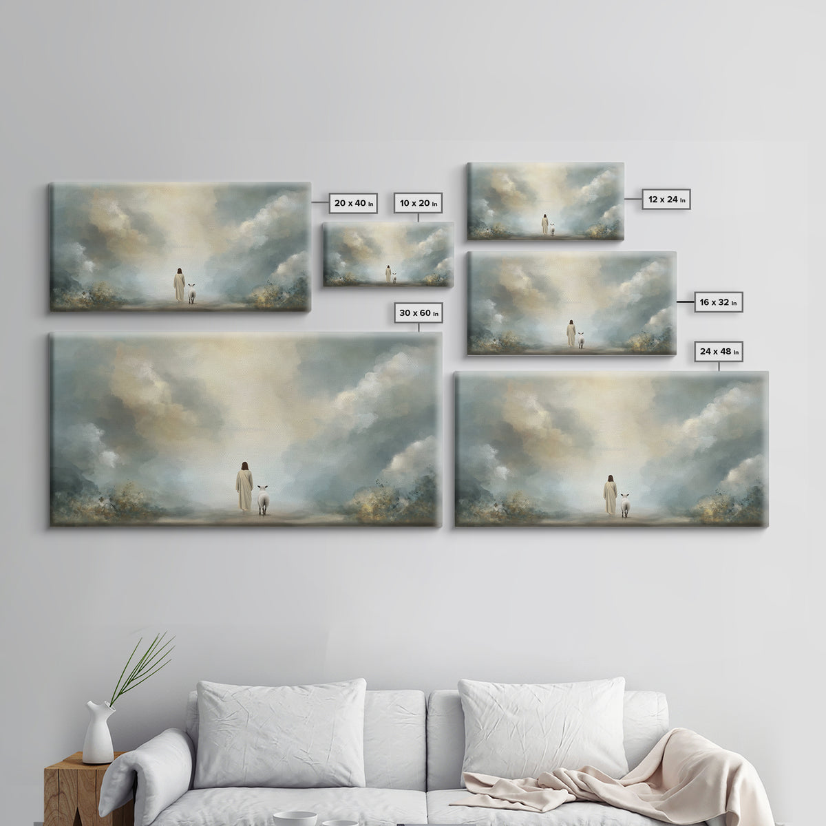 Heavenly Path – Framed Canvas Print – Christian Art Canvas – Jesus Painting – Christian Wall Art – Christian Christmas Art – Faith Decor –