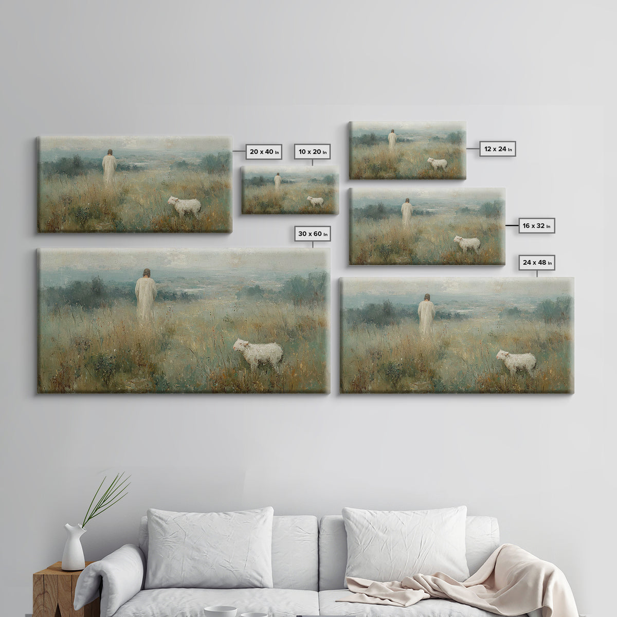 Autumn Mercy, Framed Canvas Print, Christian Art Canvas, Christian Wall Art, Jesus Painting, Christmas Art, Christian Decor, Faith Art