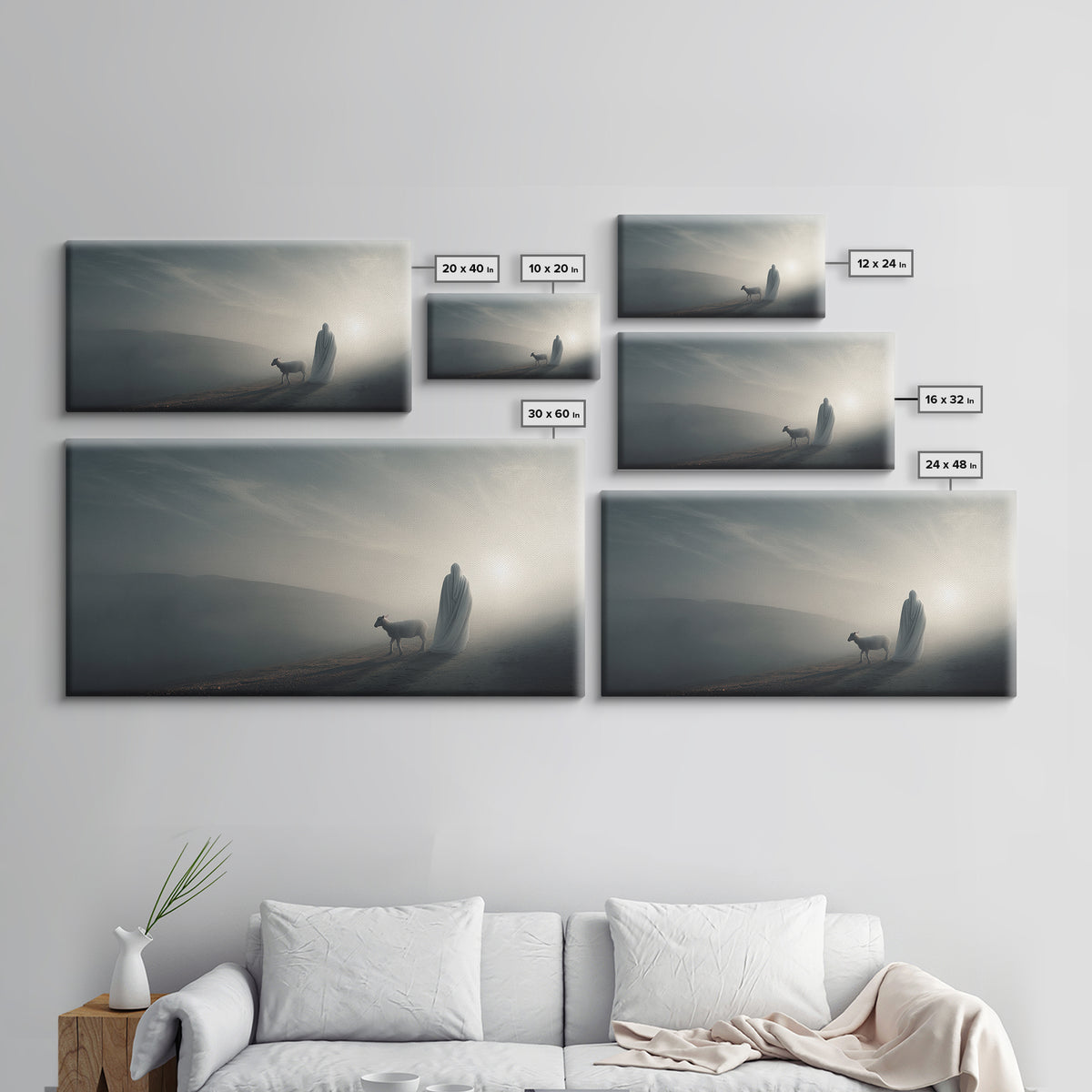 Night Of Peace – Framed Canvas Print – Christian Art Canvas – Jesus Painting – Christian Wall Art – Christmas Art – Christian Christmas Dec