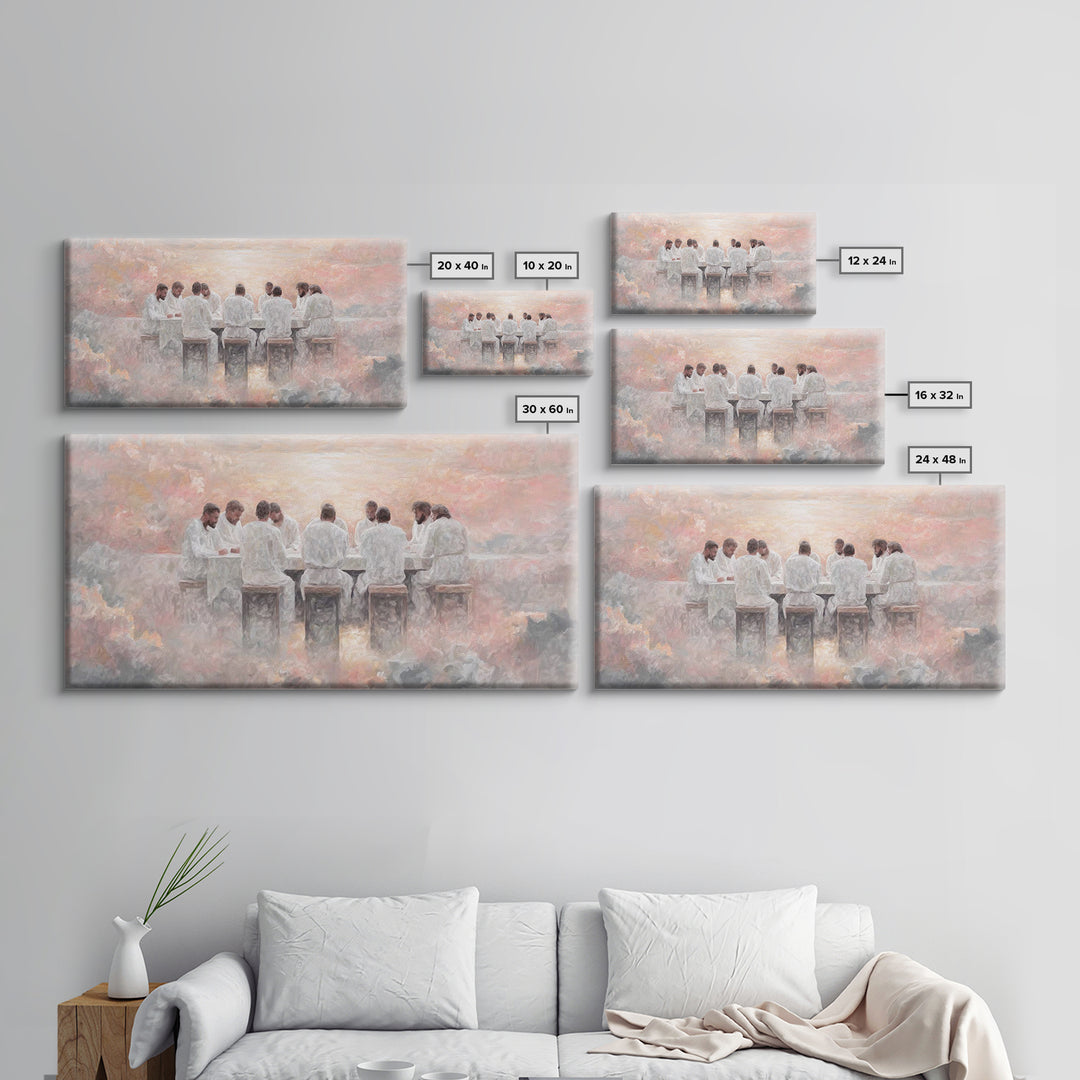 Heavenly Supper Light – Framed Canvas Print – Christian Wall Art – Christian Art Canvas – Jesus Painting – Christian Art – Christian Gift I