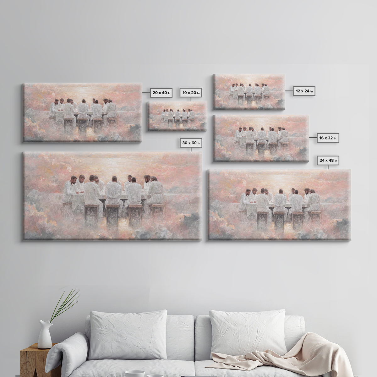 Heavenly Supper Light – Framed Canvas Print – Christian Wall Art – Christian Art Canvas – Jesus Painting – Christian Art – Christian Gift I