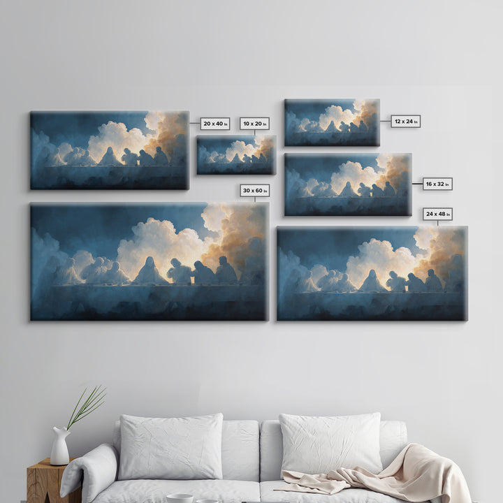 Divine Table Glory | Framed Canvas Print | Christian Wall Art | Jesus Painting | Christian Art Canvas | Modern Christian Art | Christian De