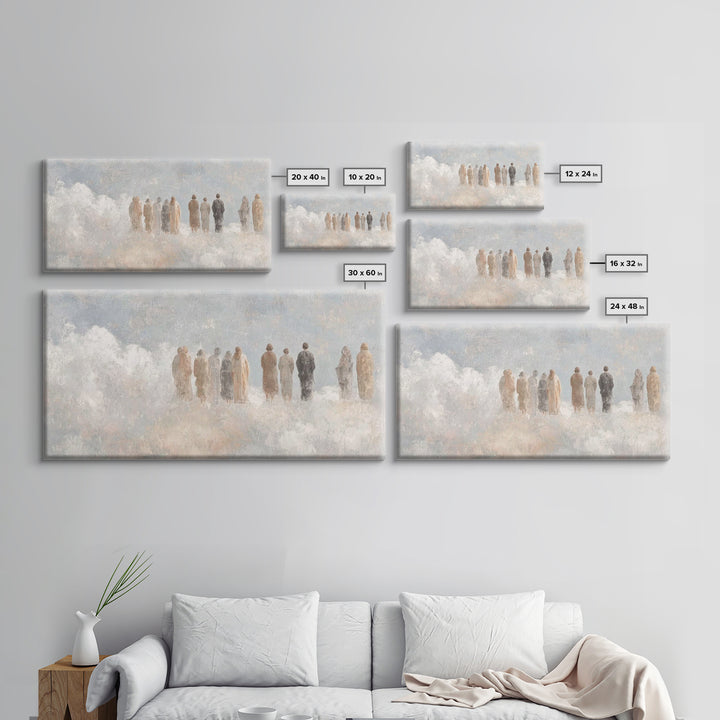Cloudborne Witnesses, Framed Canvas Print, Christian Art Canvas, Christian Wall Art, Christian Art, Christian Painting, Subtle Christian Ar