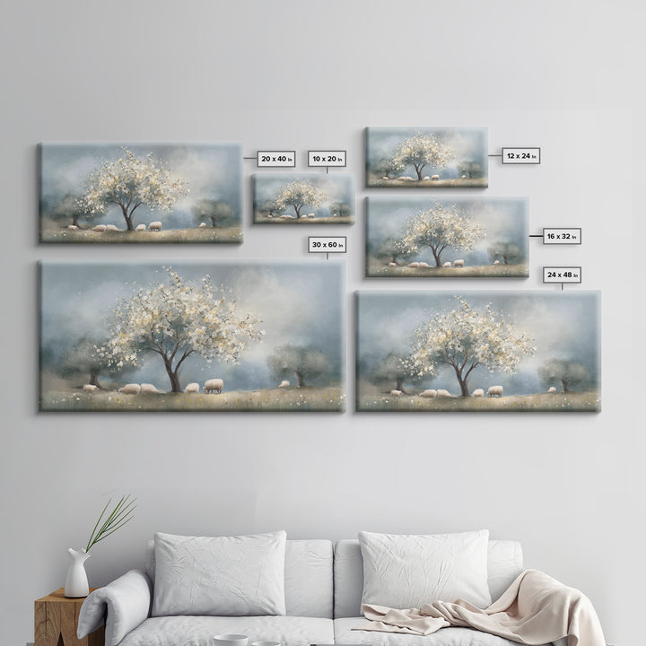 Graceful Spring Field | Framed Canvas Print | Christian Wall Art | Christian Art Canvas | Christian Painting | Christmas Art | Christian Gi