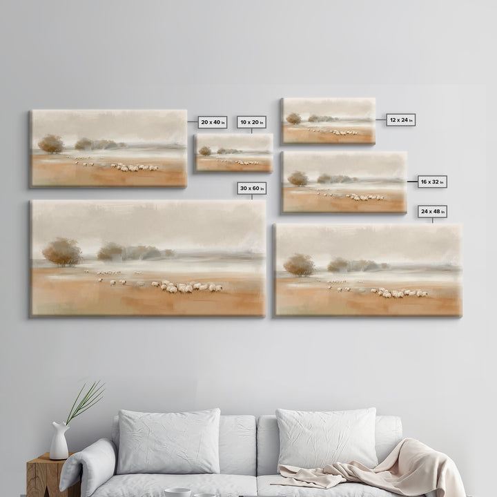 Pastoral Dawn – Framed Canvas Print – Christian Wall Art – Christian Art Canvas – Jesus Painting – Christian Christmas Art