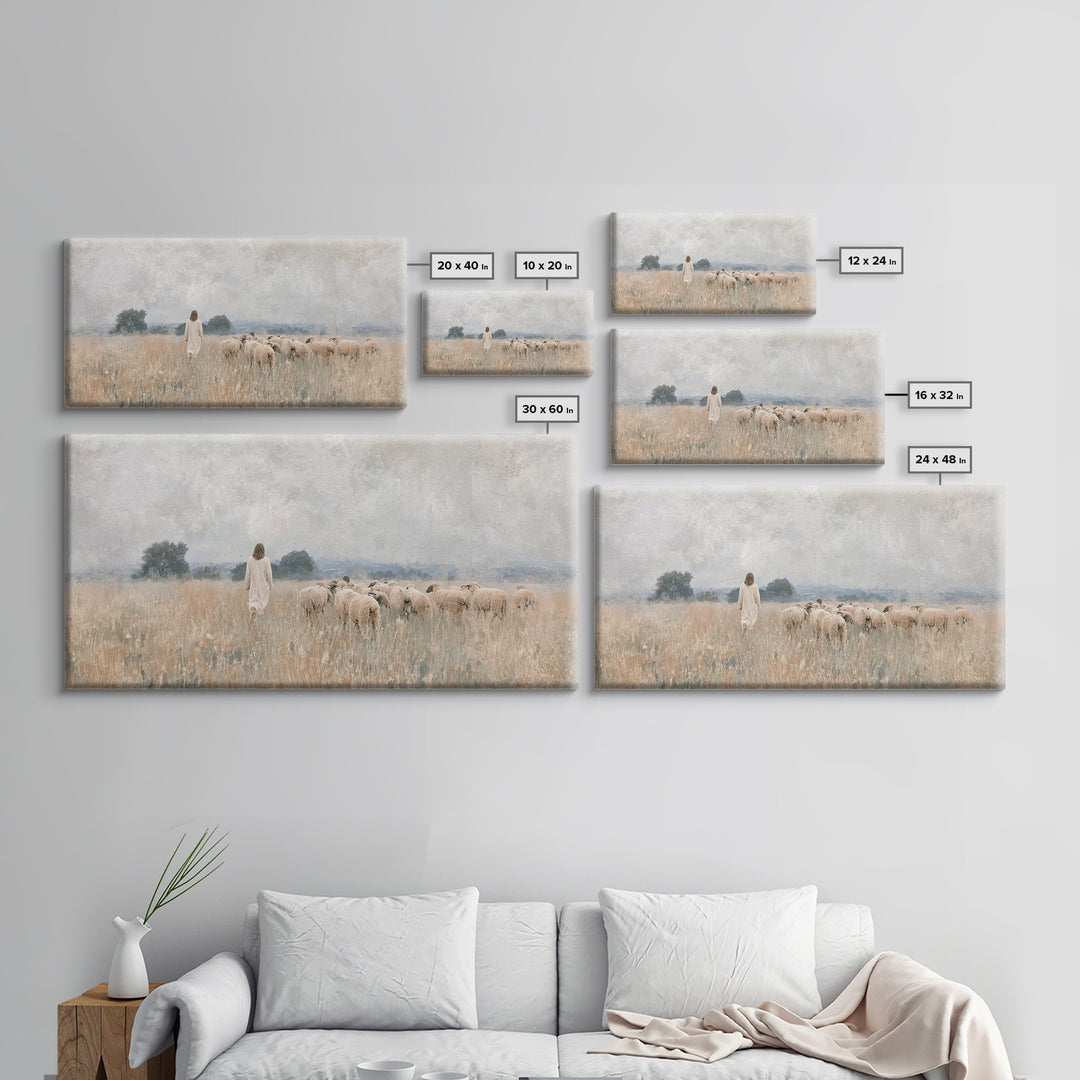 Quiet Field Grace – Framed Canvas Print – Christian Art Canvas – Christian Christmas Art – Christian Wall Art – Christmas Art – Jesus Paint