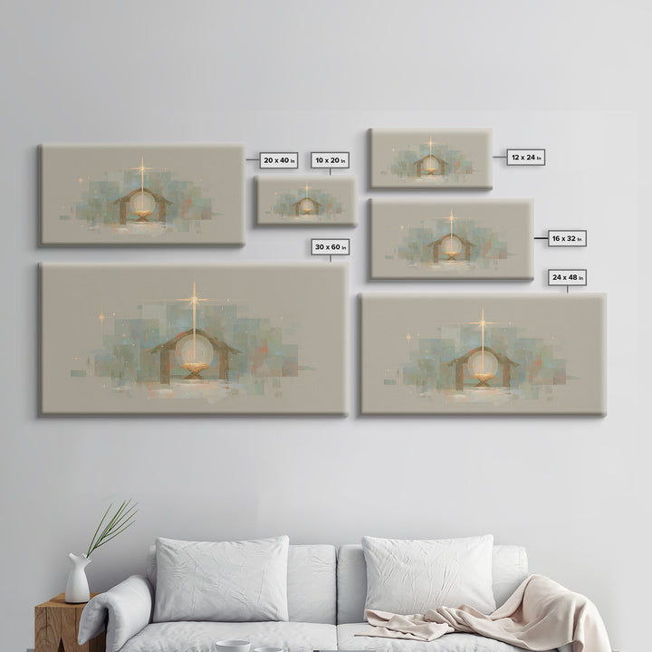 Holy Night Star – Framed Canvas Print, Christian Christmas Art, Christian Art, Christmas Art Work, Christian Wall Art, Jesus Christmas Art