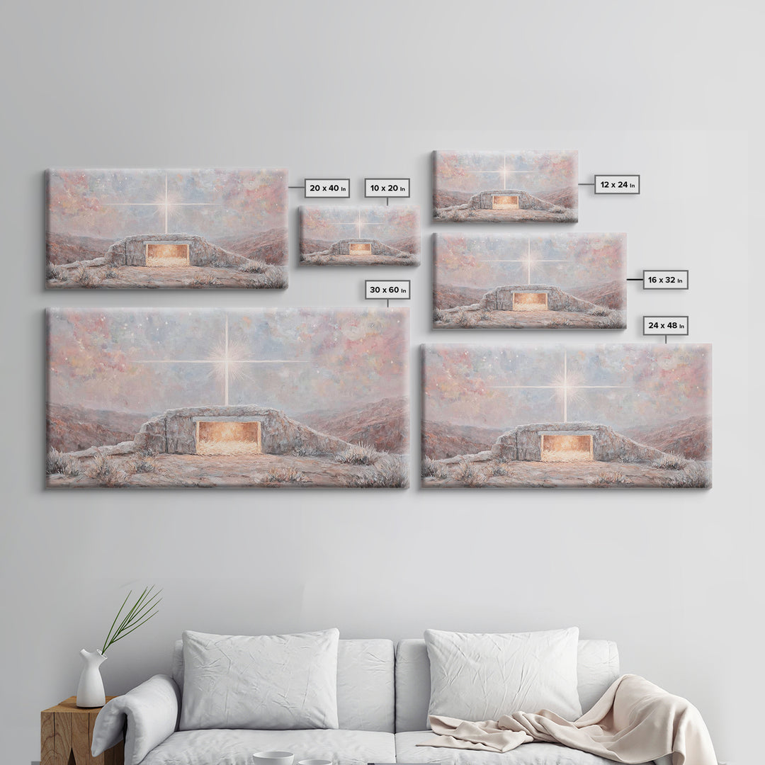 Star Over Bethlehem | Framed Canvas Print | Christian Wall Art | Christian Christmas Art | Christmas Art | Christian Art Canvas | Christian