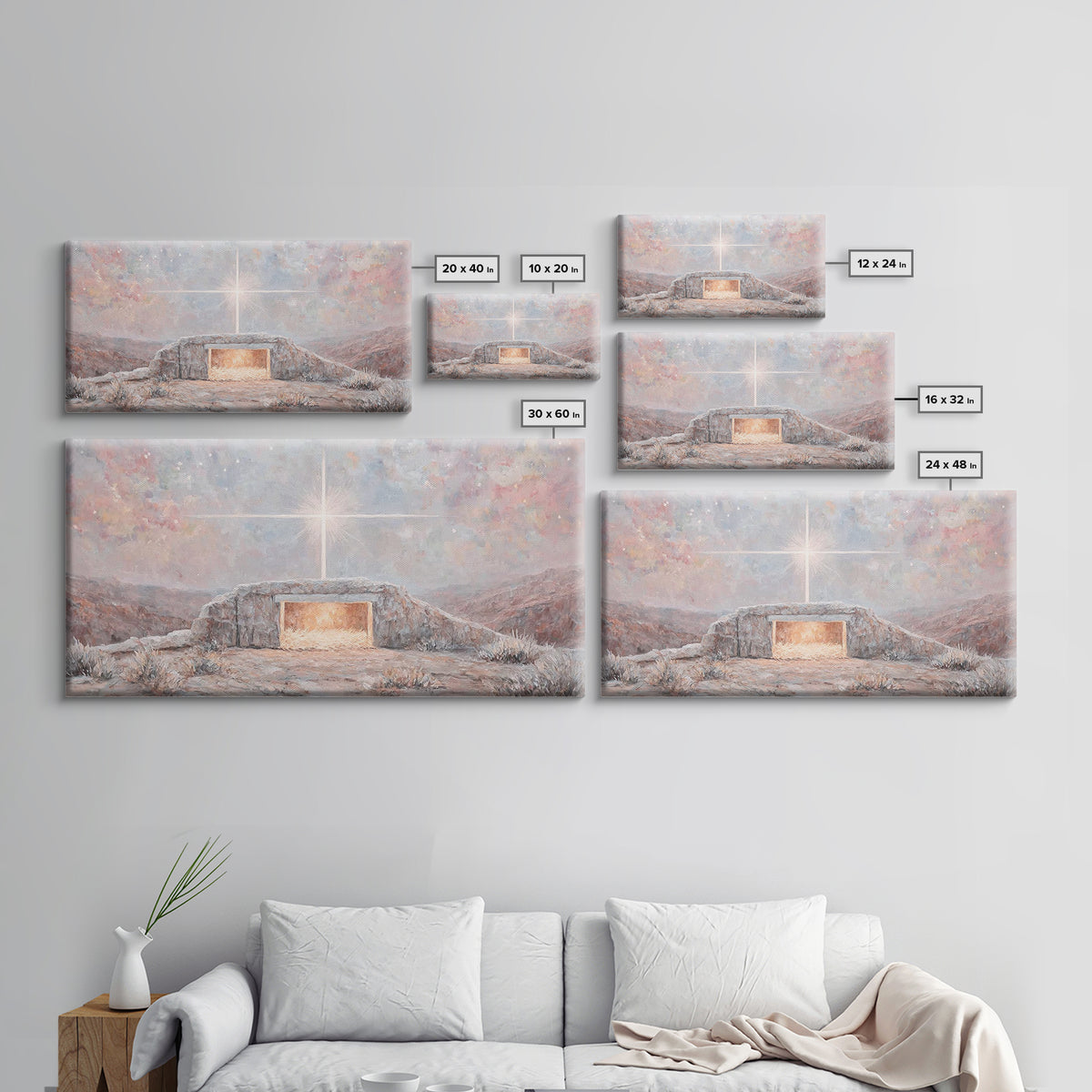 Star Over Bethlehem | Framed Canvas Print | Christian Wall Art | Christian Christmas Art | Christmas Art | Christian Art Canvas | Christian