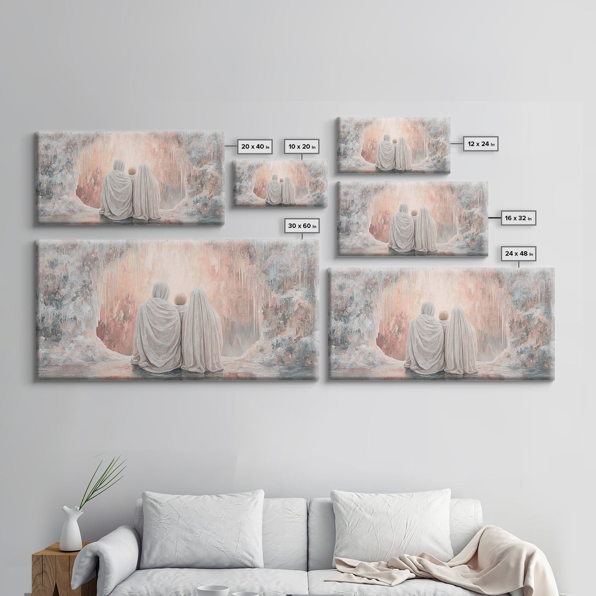 Sacred Gathering | Framed Canvas Print | Christian Christmas Art | Christian Art | Christian Art Canvas | Christian Wall Art | Christmas Ar