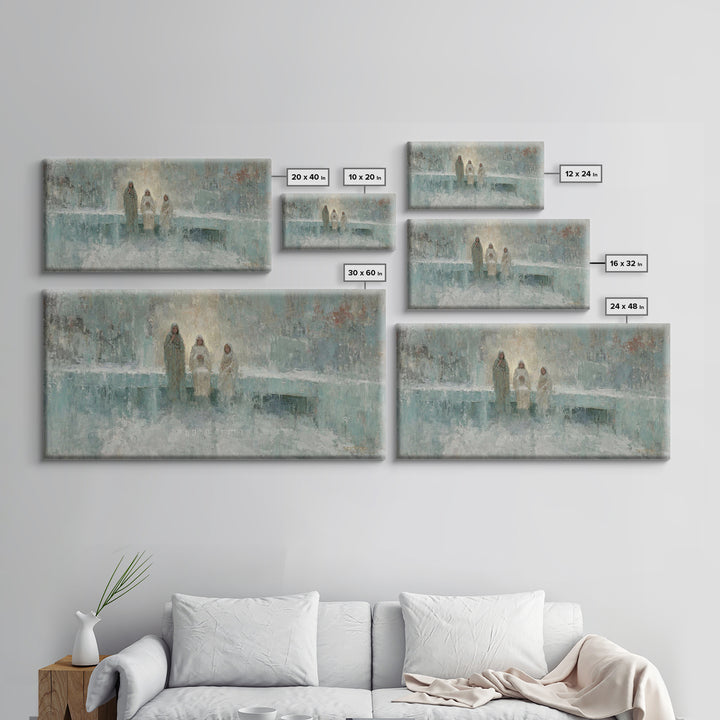 Family Of Light, Framed Canvas Print, Christian Art Canvas, Christian Art, Christian Christmas Art, Christmas Art, Christian Wall Art