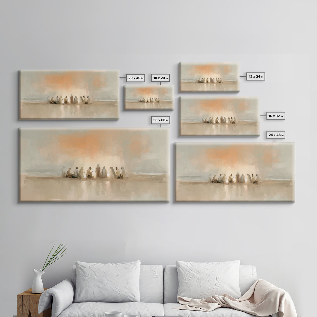 Silent Nativity – Framed Canvas Print – Christian Art Print – Christian Wall Art – Christian Art Canvas – Jesus Painting – Christmas Art Wo