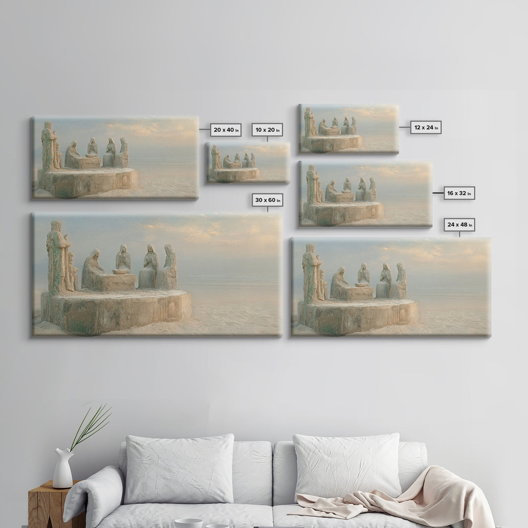 Mystic Meeting – Framed Canvas Print – Christian Art Work – Modern Christian Art – Christian Wall Art – Christian Christmas Art – Jesus Art