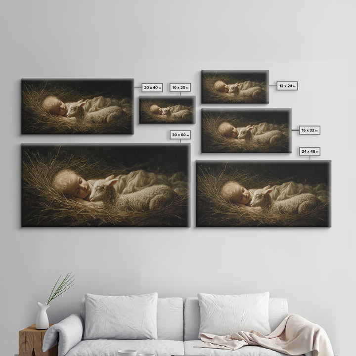 Light of Mercy – Framed Canvas Print – Christian Art Canvas – Jesus Painting – Christian Wall Art – Christian Christmas Art – Modern Christ