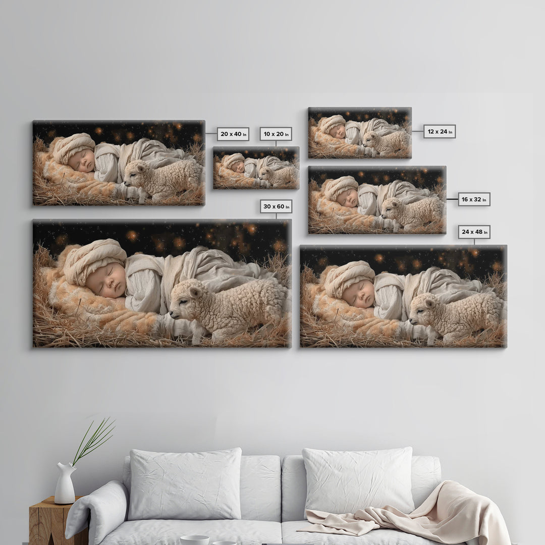 Pure Promise – Framed Canvas Print – Christian Art Canvas – Christian Wall Art – Modern Christian Art – Christian Christmas Art – Jesus Art