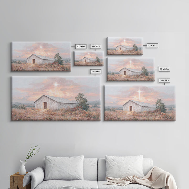 Guiding Star – Framed Canvas Print – Christian Art Canvas – Christian Christmas Art – Christian Wall Art – Christmas Art Prints – Jesus Art