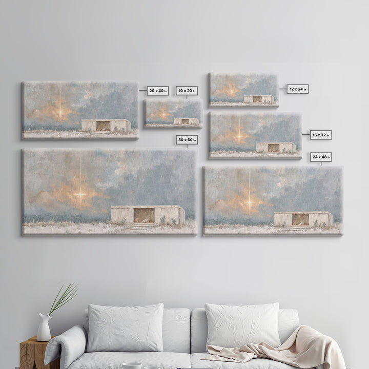 Dawn of Promise – Framed Canvas Print – Christian Art Canvas – Christian Christmas Art – Christmas Wall Art – Christian Art Print – Modern