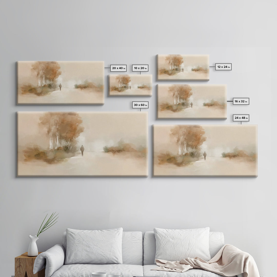 Autumn Journey – Framed Canvas Print – Christian Wall Art – Jesus Painting – Christian Art Canvas – Christian Art Print – Christian Gift Id