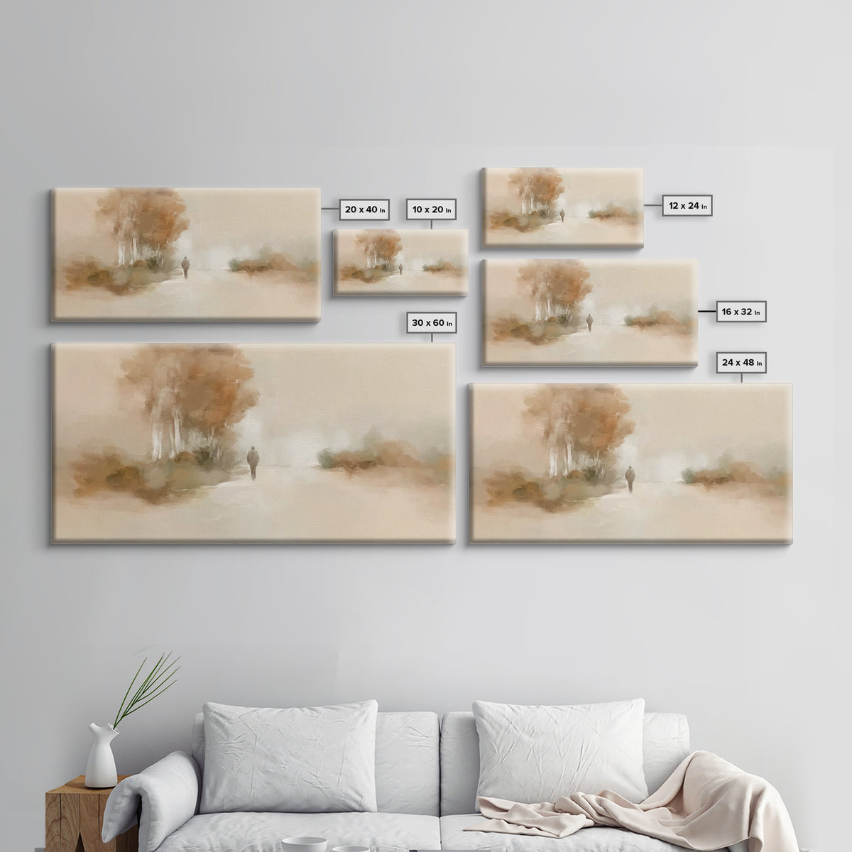 Autumn Journey – Framed Canvas Print – Christian Wall Art – Jesus Painting – Christian Art Canvas – Christian Art Print – Christian Gift Id