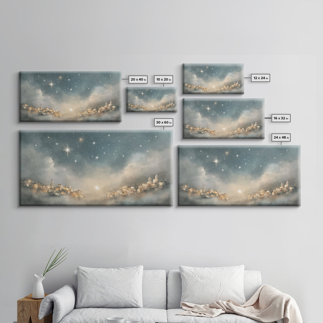 Star of Bethlehem – Framed Canvas Print – Christmas Art – Christian Art Prints – Christian Christmas Art – Christian Wall Art – Minimalist