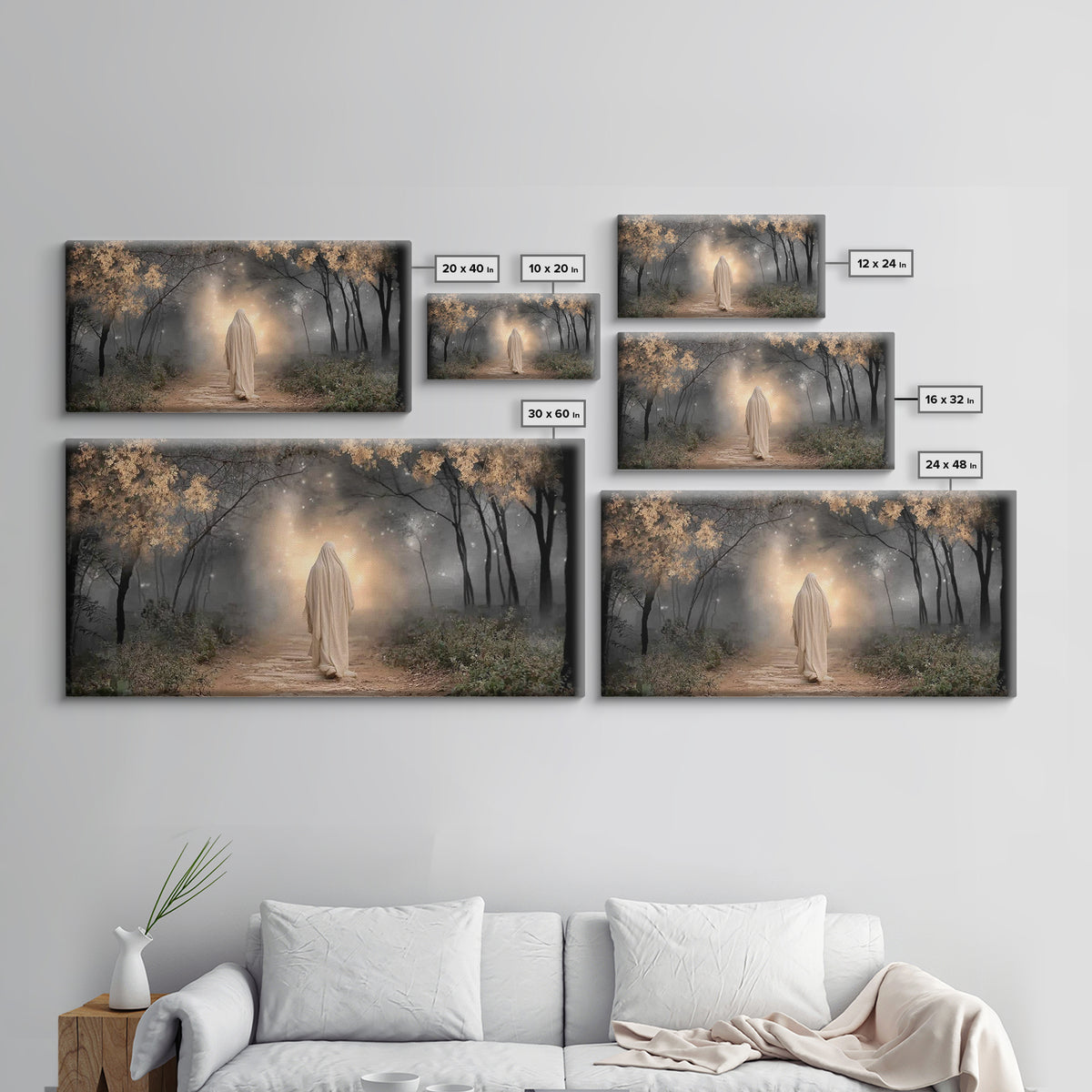 Sacred Pathway – Framed Canvas Print – Jesus Painting – Christian Art Canvas – Christian Wall Art – Modern Christian Art – Christian Art Pr