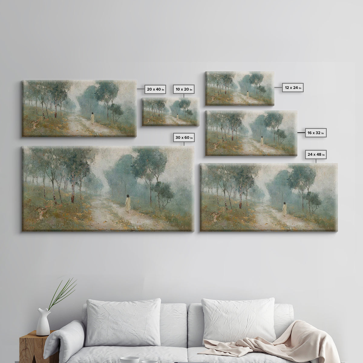 The Quiet Path – Framed Canvas Print – Christian Wall Art – Jesus Painting – Christian Art Canvas – Christian Decor – Christmas Art