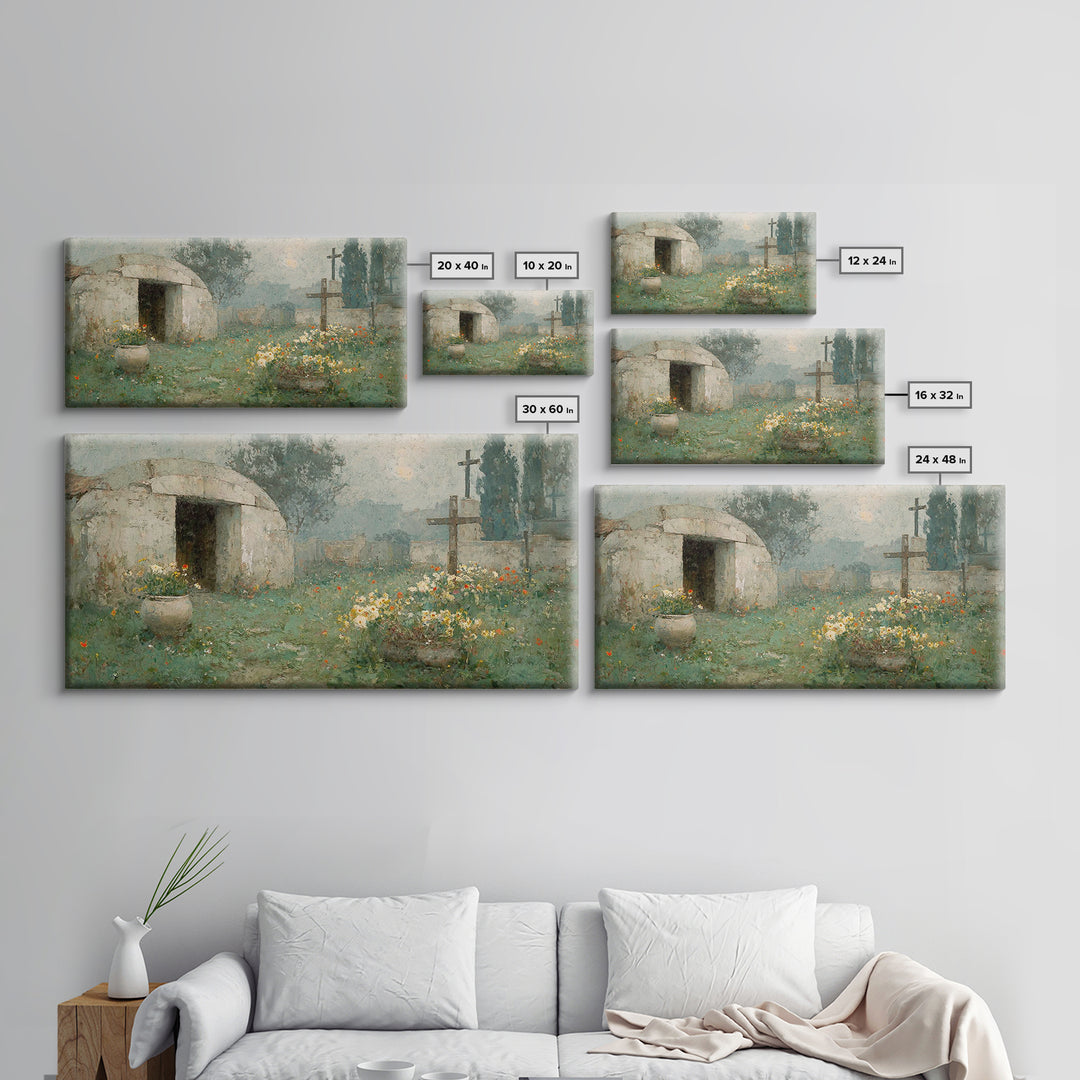 Risen Morning – Framed Canvas Print – Christian Wall Art – Christian Art Canvas – Christian Decor – Christian Art – Modern Christian Art