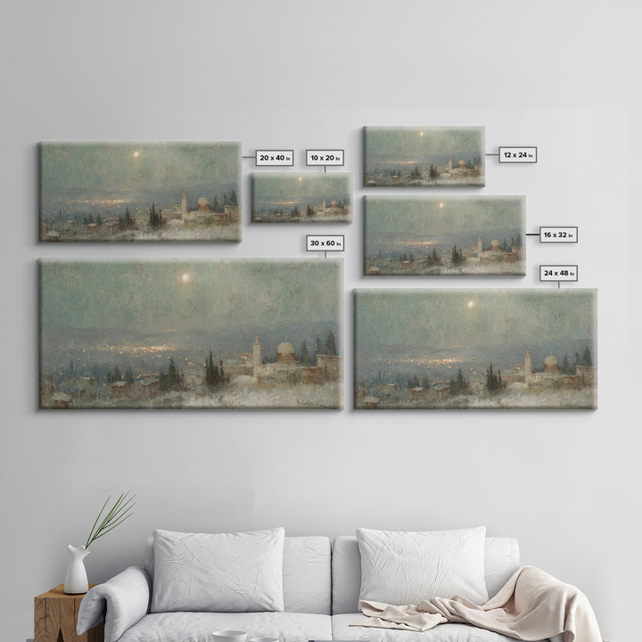 Silent Night Sky | Framed Canvas Print | Christian Art | Christmas Canvas Wall Art | Christian Christmas Art | Subtle Christian Art | Chris