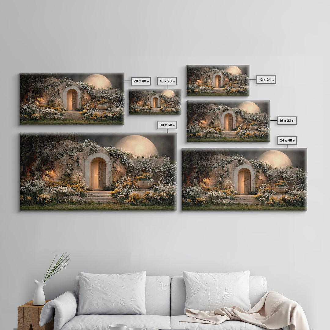 Moonlit Redeemer – Framed Canvas Print – Christian Wall Art – Christian Art Canvas – Christian Decor – Jesus Painting – Christian Art
