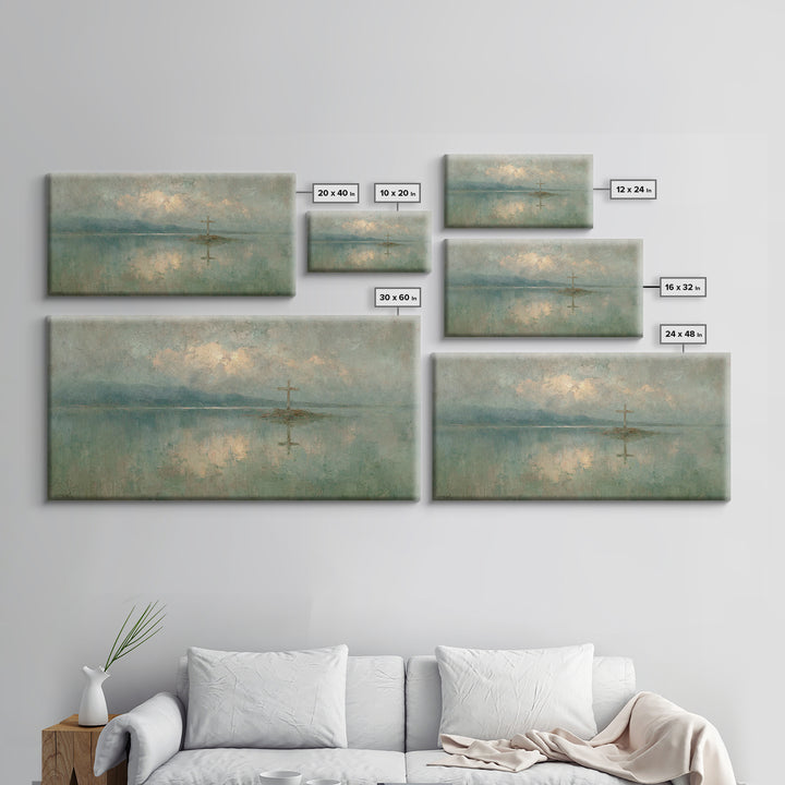 Silent Waters – Framed Canvas Print – Christian Wall Art – Christian Art Print – Jesus Painting – Moody Christian Art – Christian Gift Idea