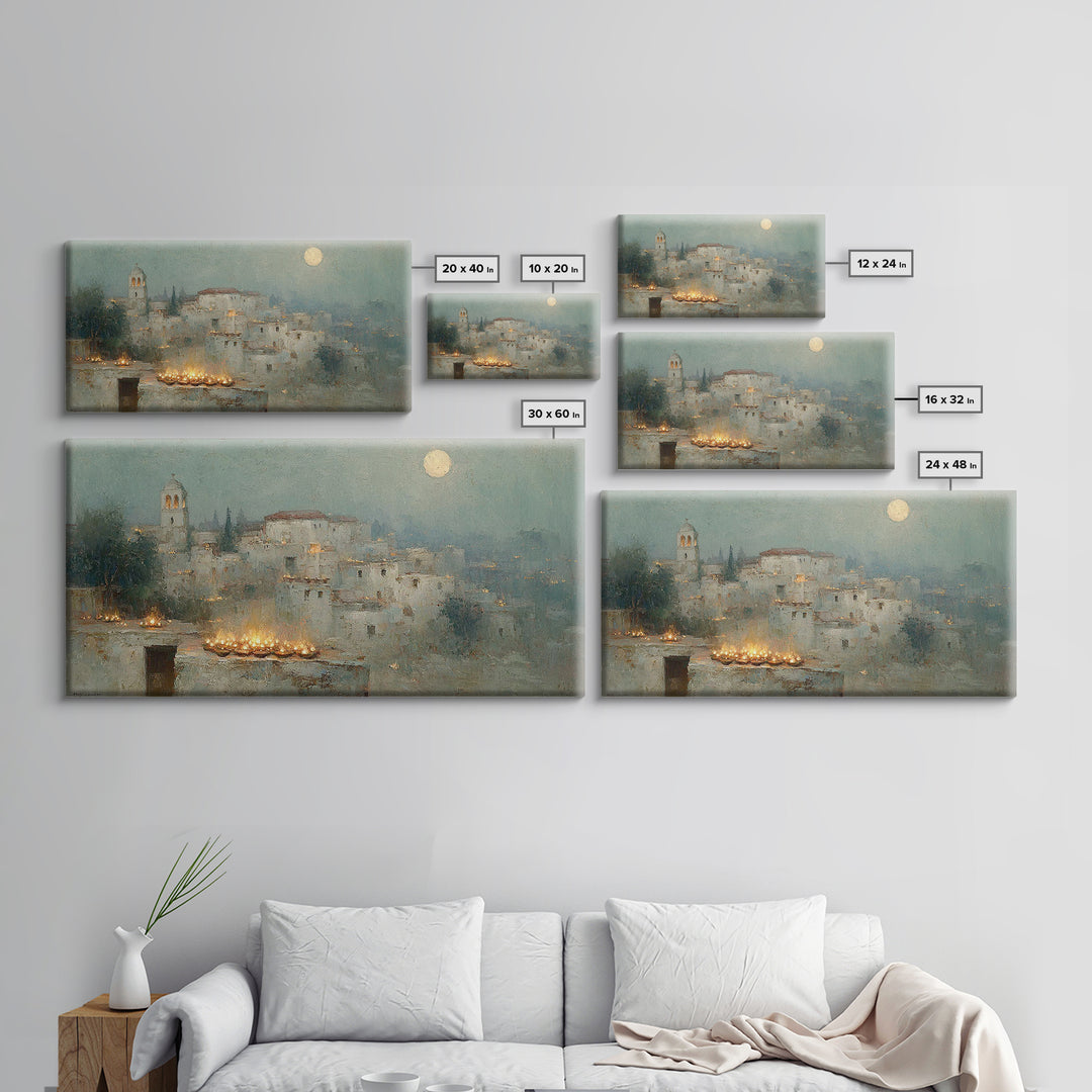 City Of Light – Framed Canvas Print – Christian Wall Art – Christmas Canvas Wall Art – Christian Christmas Art – Christian Decor – Jesus Ar