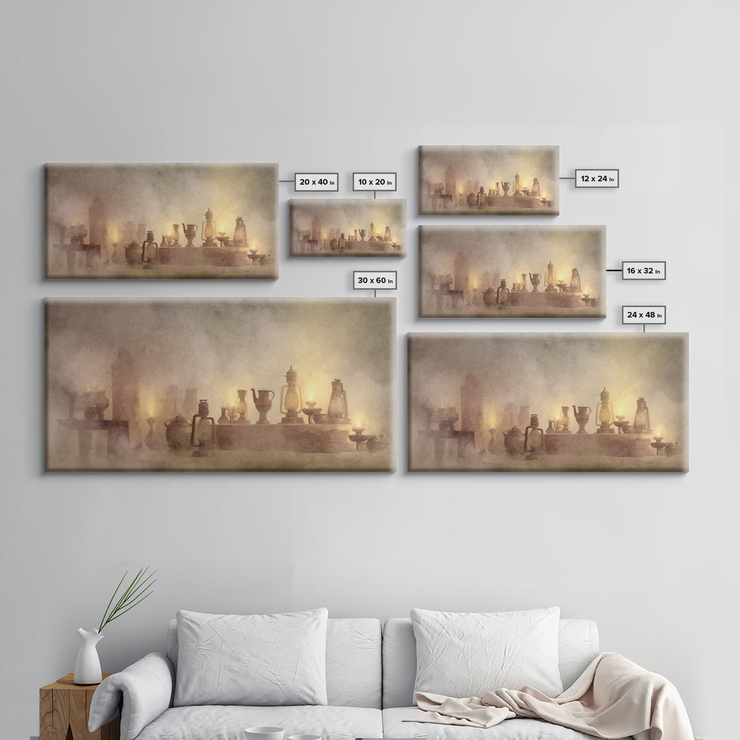 Golden Vessels – Framed Canvas Print – Christian Wall Art – Christian Art Canvas – Christian Christmas Art – Christian Gift – Jesus Paintin