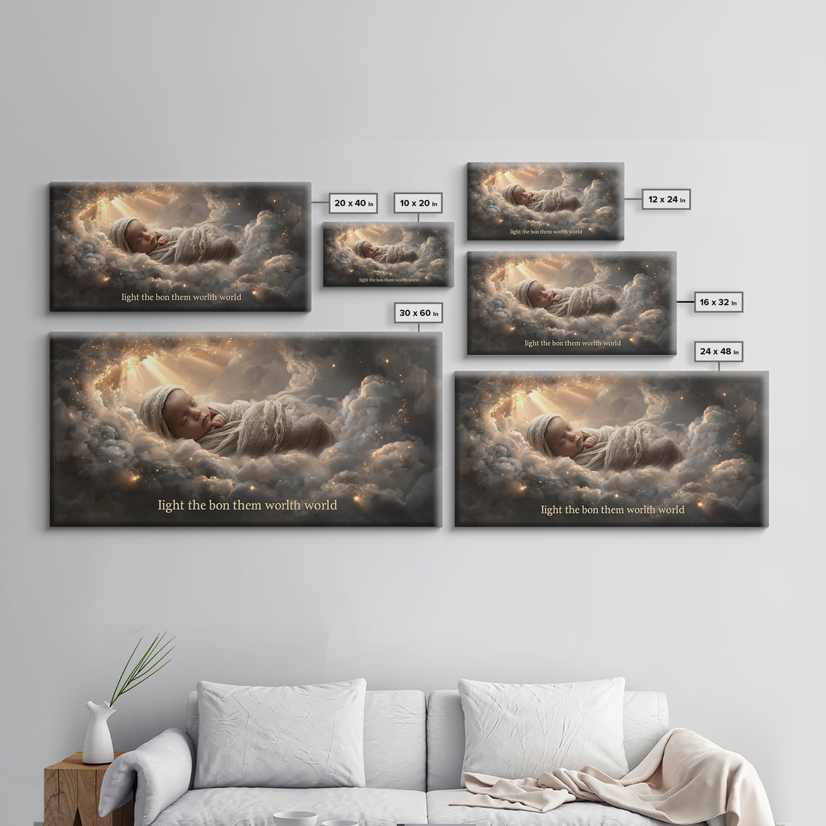 Heaven’s Child – Framed Canvas Print – Christian Wall Art – Jesus Christmas Art – Christian Art Canvas – Christian Gift – Christmas Art Pri