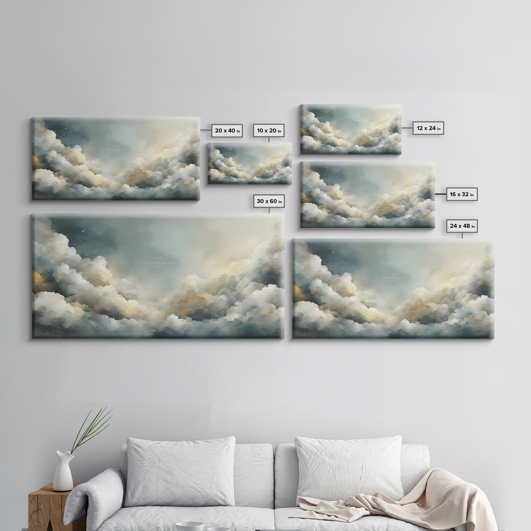 Clouds Of Glory – Framed Canvas Print – Christian Wall Art – Christian Christmas Art – Christian Art Canvas – Christian Art Print – Christi