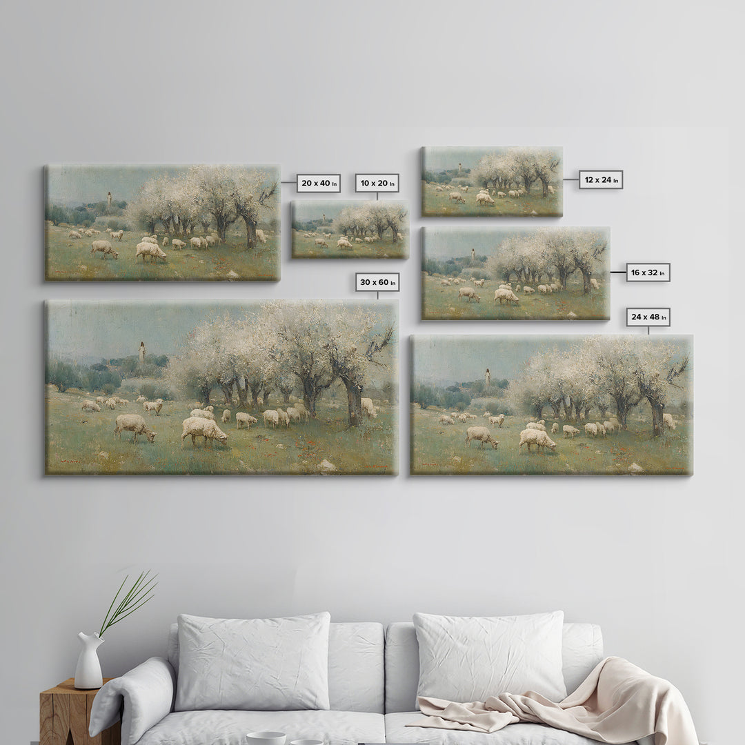 Blooming Quietude , Framed Canvas Print, Christian Art Canvas, Christian Wall Art, Christian Christmas Art, Jesus Painting, Christian Decor