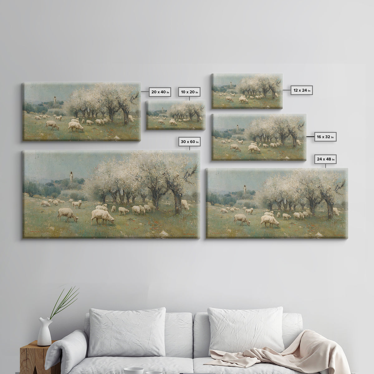 Blooming Quietude , Framed Canvas Print, Christian Art Canvas, Christian Wall Art, Christian Christmas Art, Jesus Painting, Christian Decor