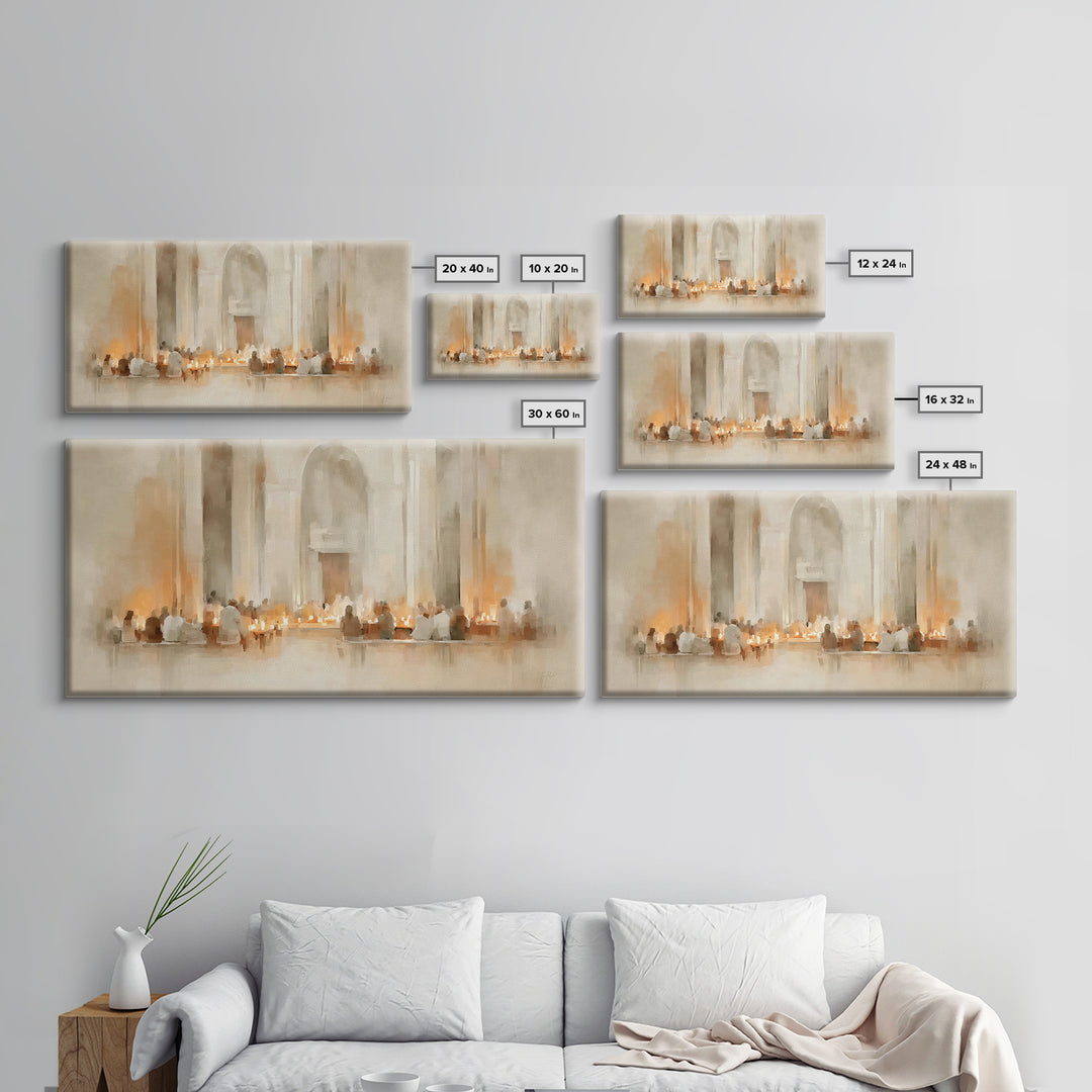 Holy Assembly – Framed Canvas Print – Christian Wall Art – Christian Art Print – Framed Christian Art – Christian Christmas Art – Jesus Pai