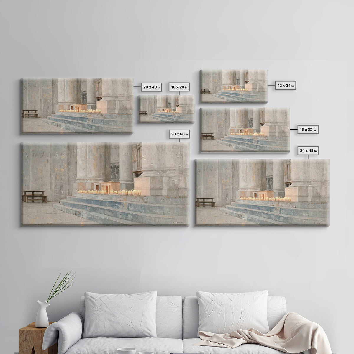 Altar Glow – Framed Canvas Print – Christian Christmas Art – Christian Wall Art – Christmas Art Prints – Christian Art Canvas – Christian D