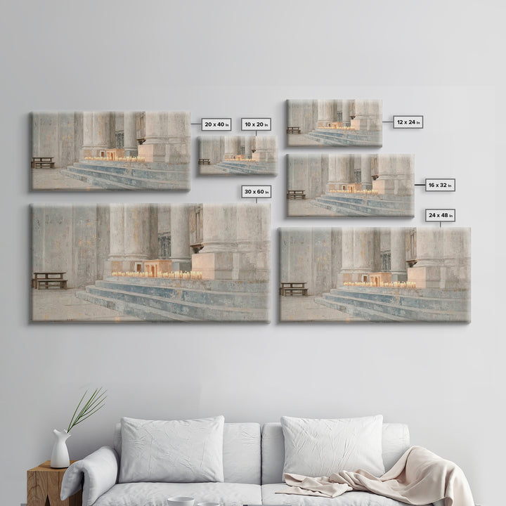 Altar Glow – Framed Canvas Print – Christian Christmas Art – Christian Wall Art – Christmas Art Prints – Christian Art Canvas – Christian D