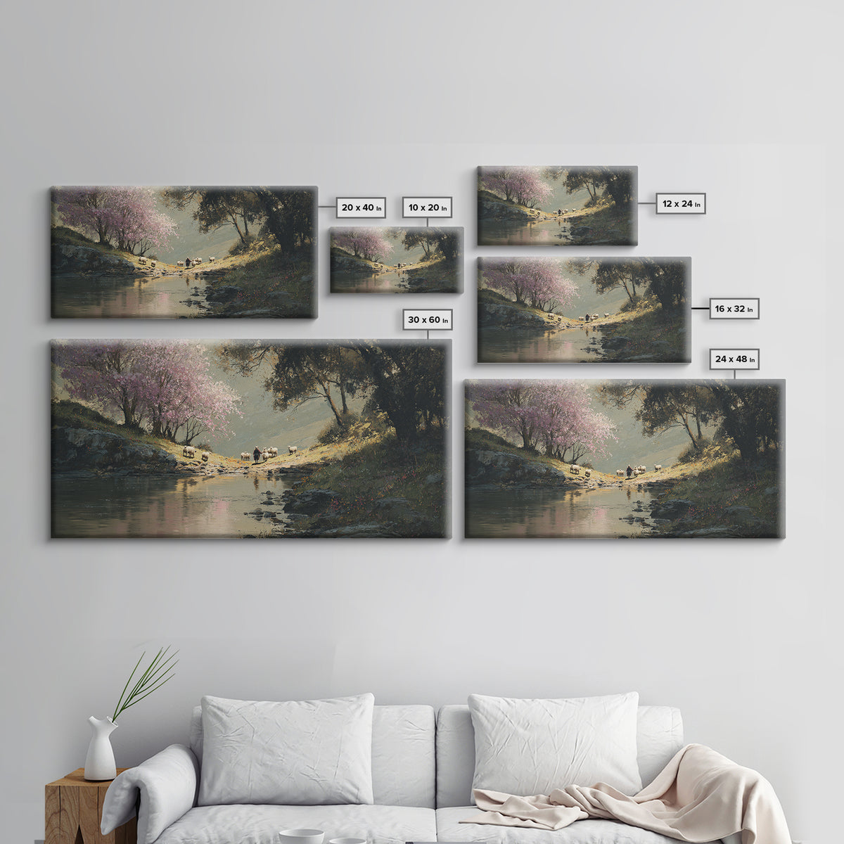 Shepherd’s Path – Framed Canvas Print – Christian Art Canvas – Christian Wall Art – Christian Painting – Christmas Art – Christian Decorati