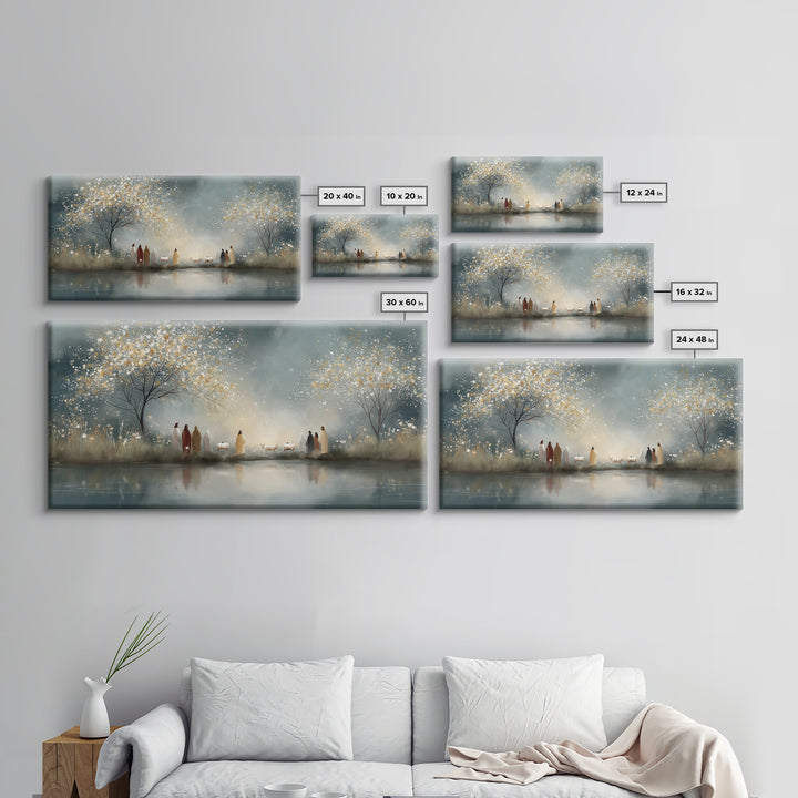 Starry Nativity – Framed Canvas Print – Christian Wall Art – Christian Art Canvas – Christian Christmas Art – Jesus Painting – Christian Ar