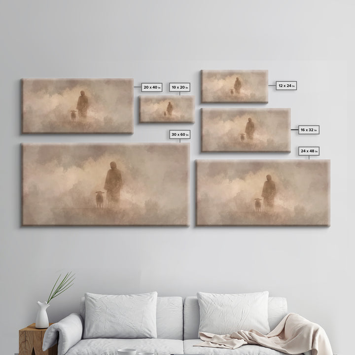 Silent Guidance – Framed Canvas Print – Christian Art Canvas – Christian Wall Art – Minimalist Christian Art – Jesus Painting – Christian G