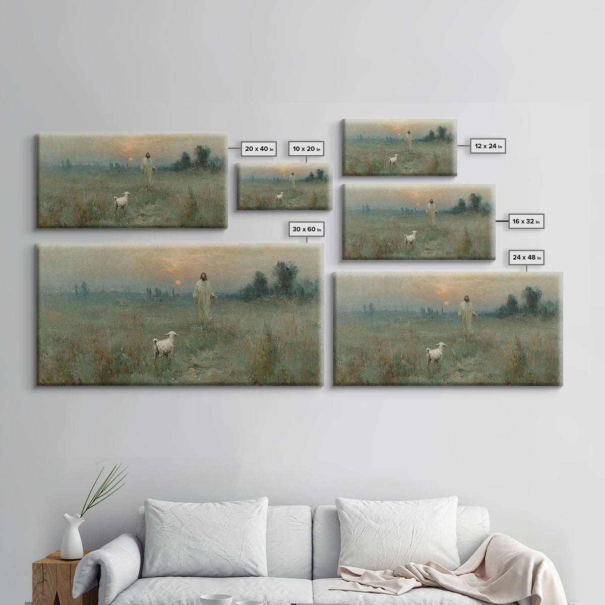 Dawn Shepherd – Framed Canvas Print – Christian Art Canvas – Christian Wall Art – Jesus Painting – Christian Christmas Art – Christian Deco